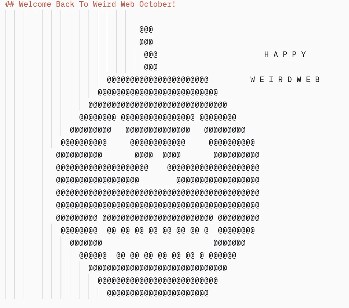 Weird Web October 2026